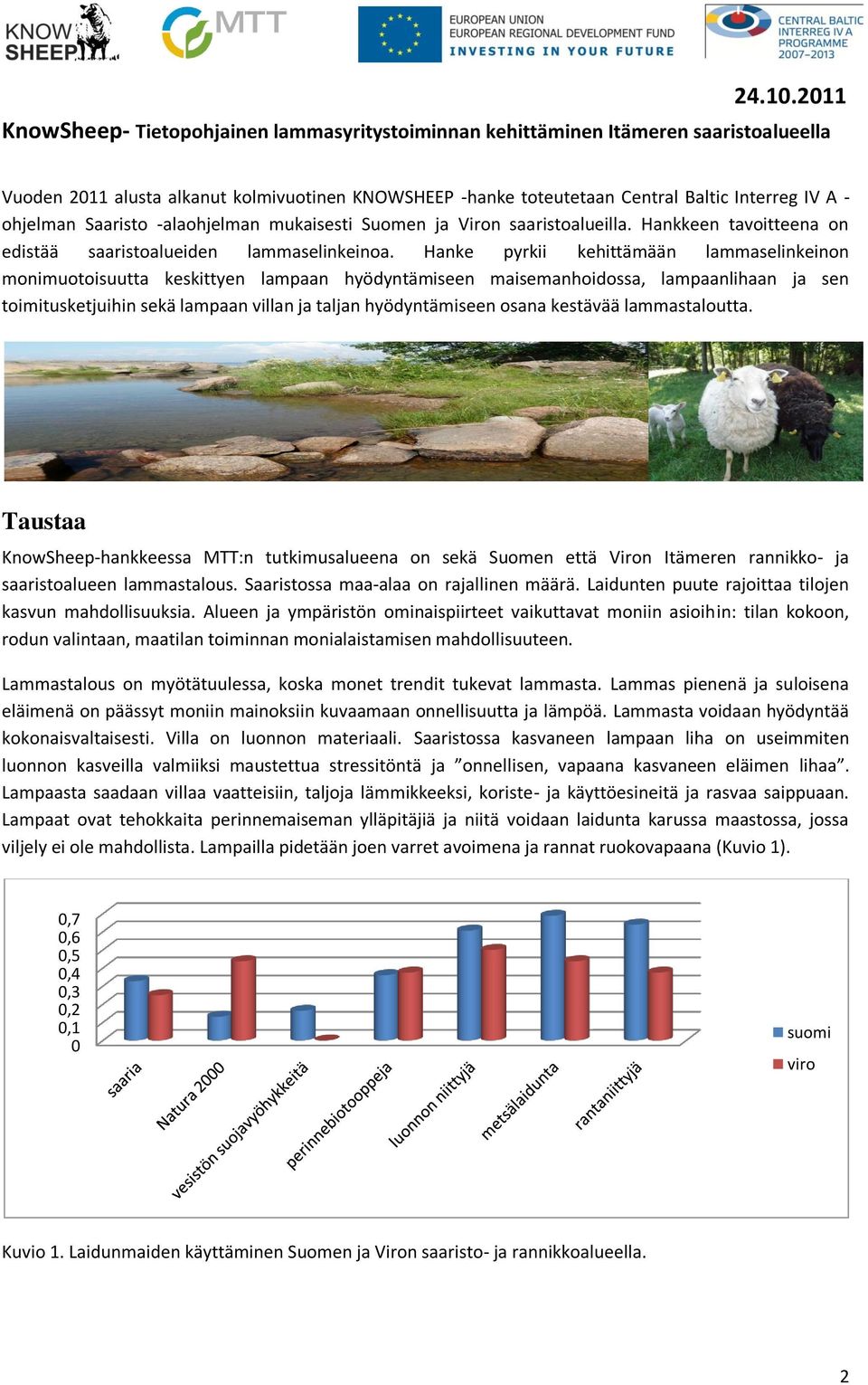 Hanke pyrkii kehittämään lammaselinkeinon monimuotoisuutta keskittyen lampaan hyödyntämiseen maisemanhoidossa, lampaanlihaan ja sen toimitusketjuihin sekä lampaan villan ja taljan hyödyntämiseen