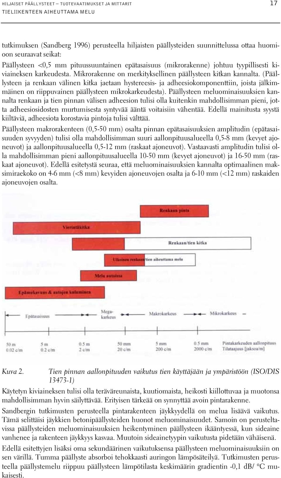 (Päällysteen ja renkaan välinen kitka jaetaan hystereesis- ja adheesiokomponenttiin, joista jälkimmäinen on riippuvainen päällysteen mikrokarkeudesta).