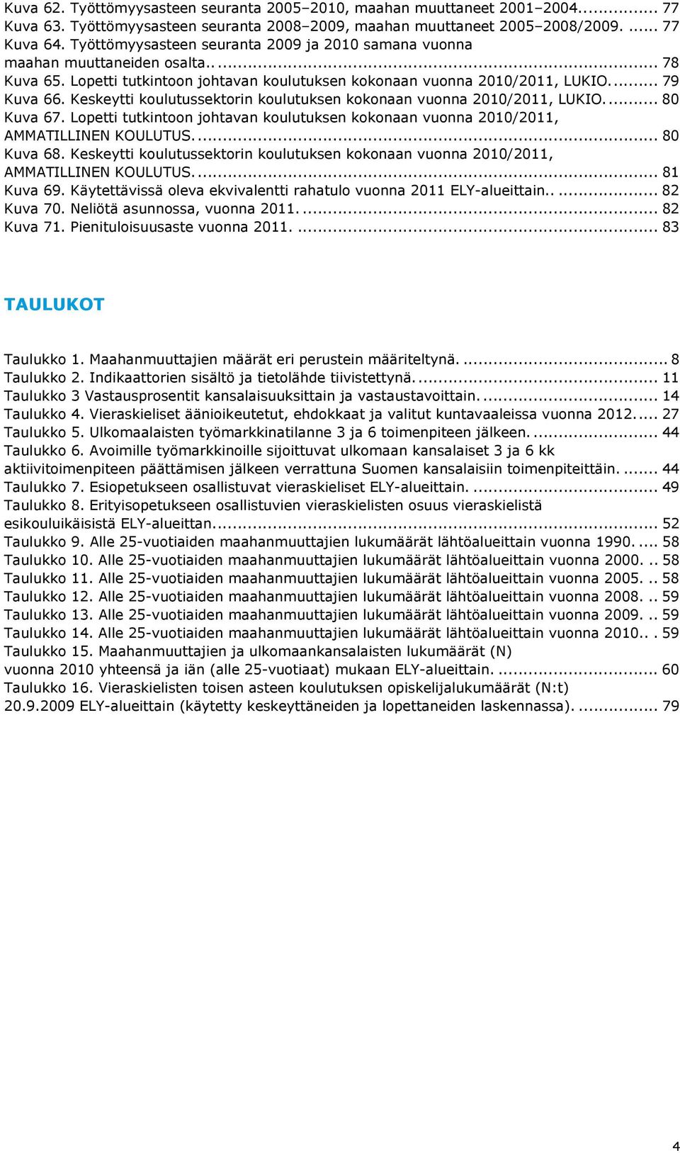 Keskeytti koulutussektorin koulutuksen kokonaan vuonna 2010/2011, LUKIO.... 80 Kuva 67. Lopetti tutkintoon johtavan koulutuksen kokonaan vuonna 2010/2011, AMMATILLINEN KOULUTUS.... 80 Kuva 68.