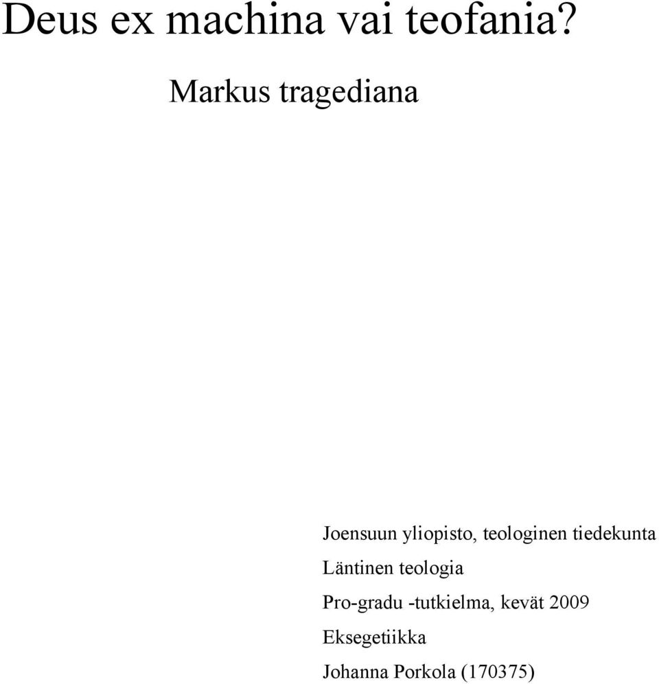 teologinen tiedekunta Läntinen teologia