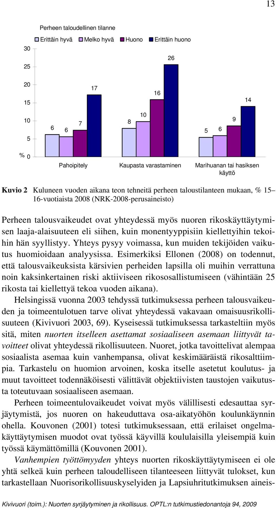 laaja-alaisuuteen eli siihen, kuin monentyyppisiin kiellettyihin tekoihin hän syyllistyy. Yhteys pysyy voimassa, kun muiden tekijöiden vaikutus huomioidaan analyysissa.