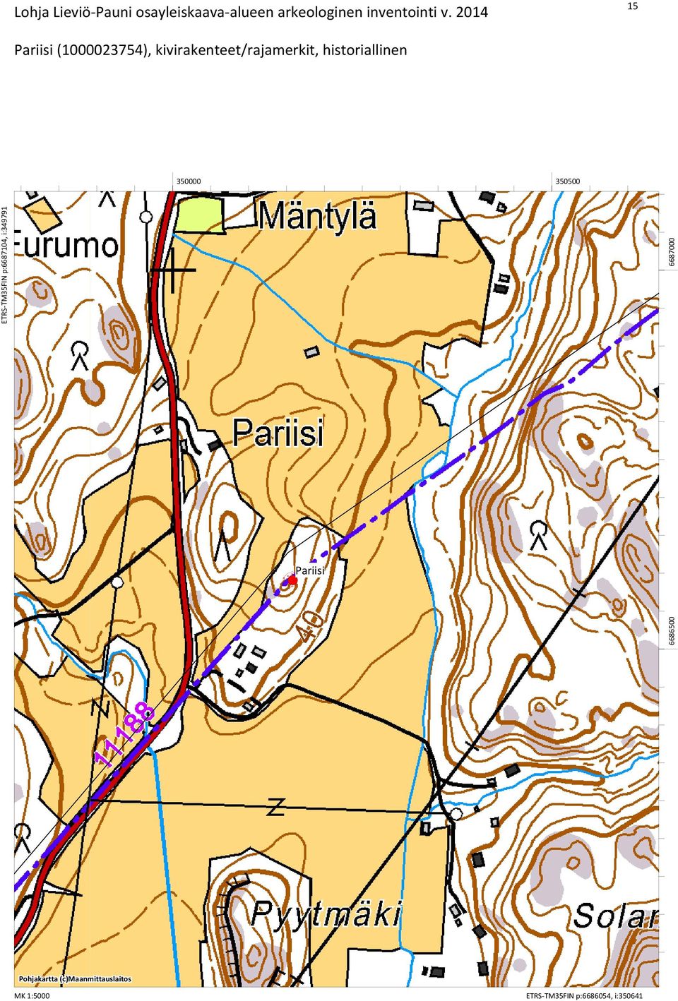 350000 350500 ETRS TM35FIN p:6687104, i:349791 Pariisi 6686500 6687000