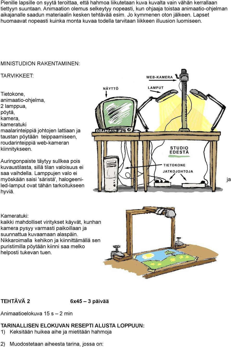 Lapset huomaavat nopeasti kuinka monta kuvaa todella tarvitaan liikkeen illuusion luomiseen.