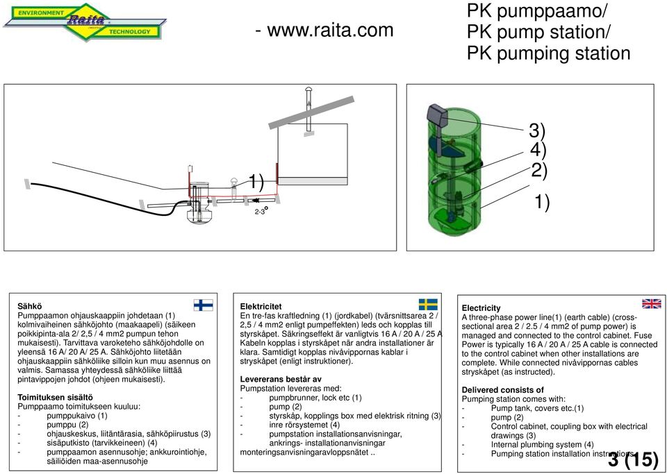Samassa yhteydessä sähköliike liittää pintavippojen johdot (ohjeen mukaisesti).