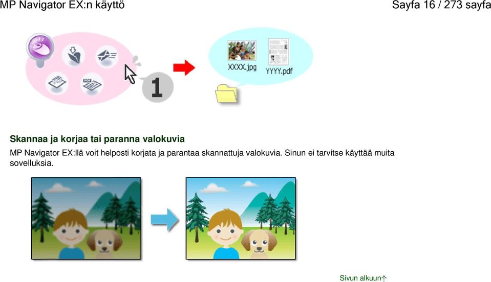 Navigator EX:llä voit helposti korjata ja parantaa