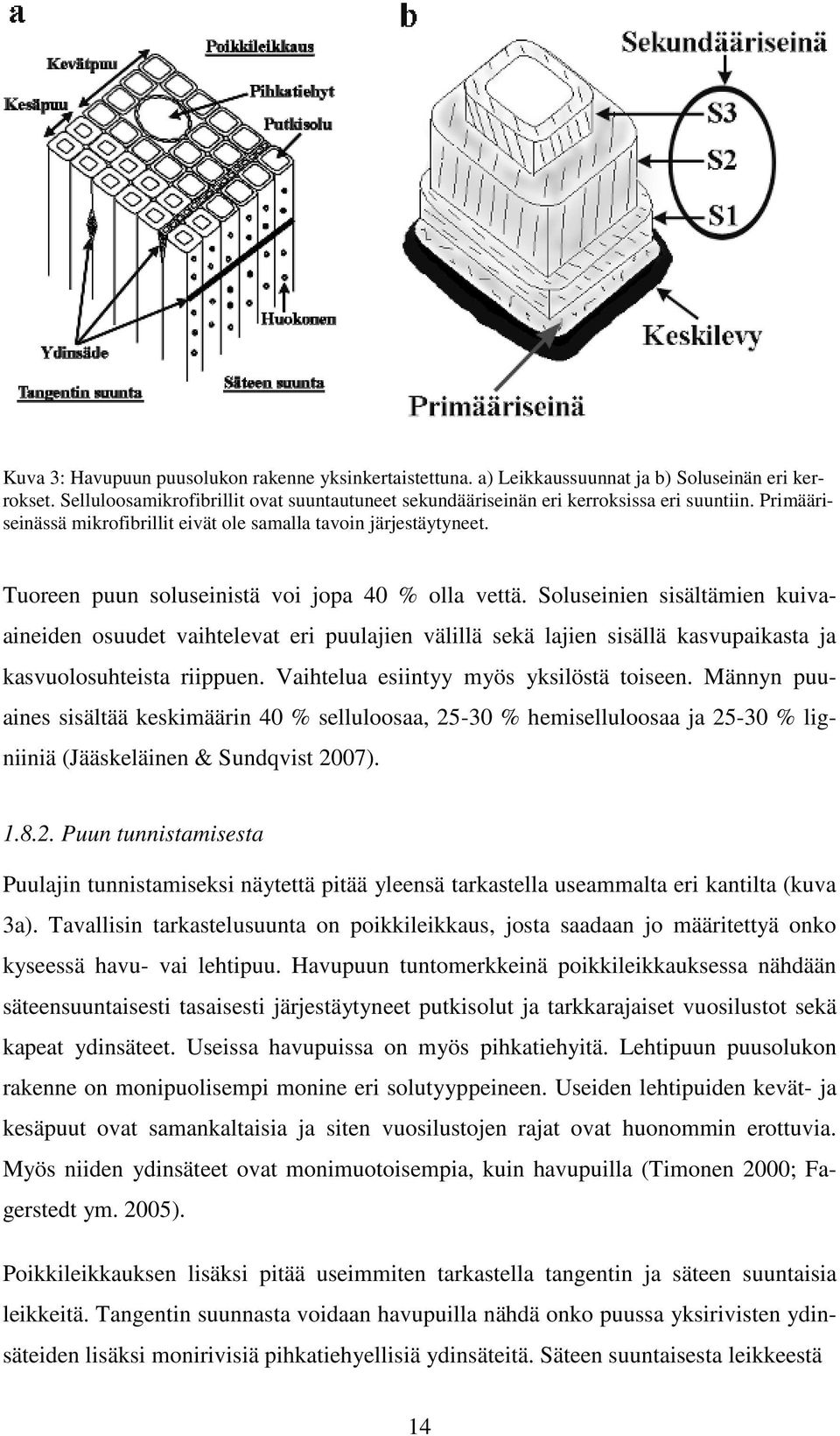 Soluseinien sisältämien kuivaaineiden osuudet vaihtelevat eri puulajien välillä sekä lajien sisällä kasvupaikasta ja kasvuolosuhteista riippuen. Vaihtelua esiintyy myös yksilöstä toiseen.