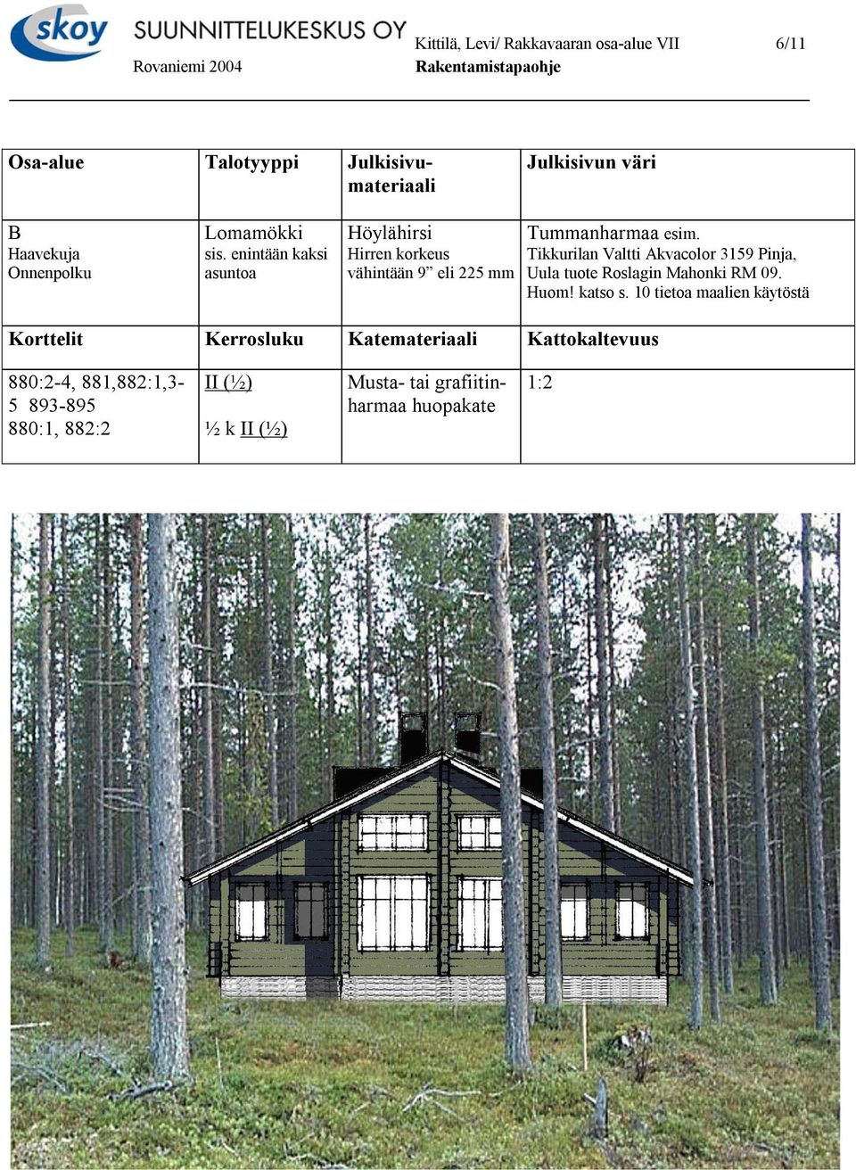 Tikkurilan Valtti Akvacolor 3159 Pinja, Uula tuote Roslagin Mahonki RM 09. Huom! katso s.