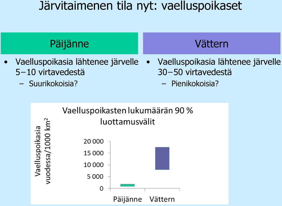 lähtenee järvelle 5 Suurikokoisia?