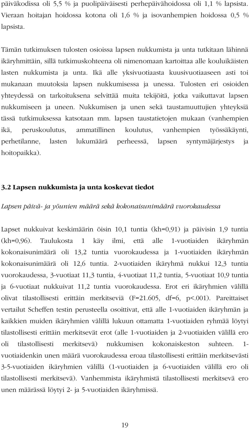 Ikä alle yksivuotiaasta kuusivuotiaaseen asti toi mukanaan muutoksia lapsen nukkumisessa ja unessa.