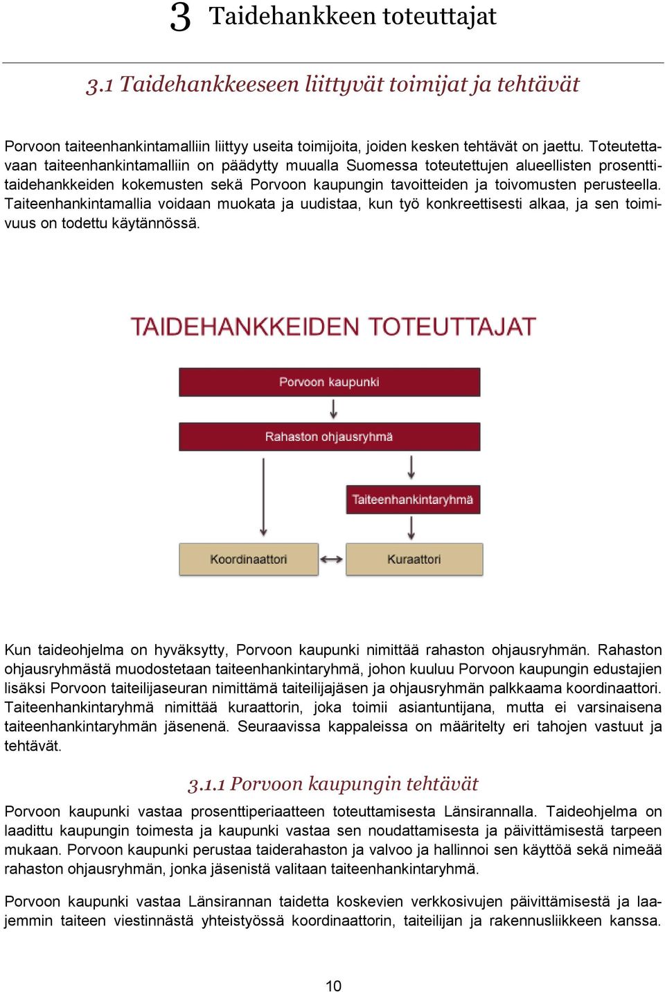 Taiteenhankintamallia voidaan muokata ja uudistaa, kun työ konkreettisesti alkaa, ja sen toimivuus on todettu käytännössä.