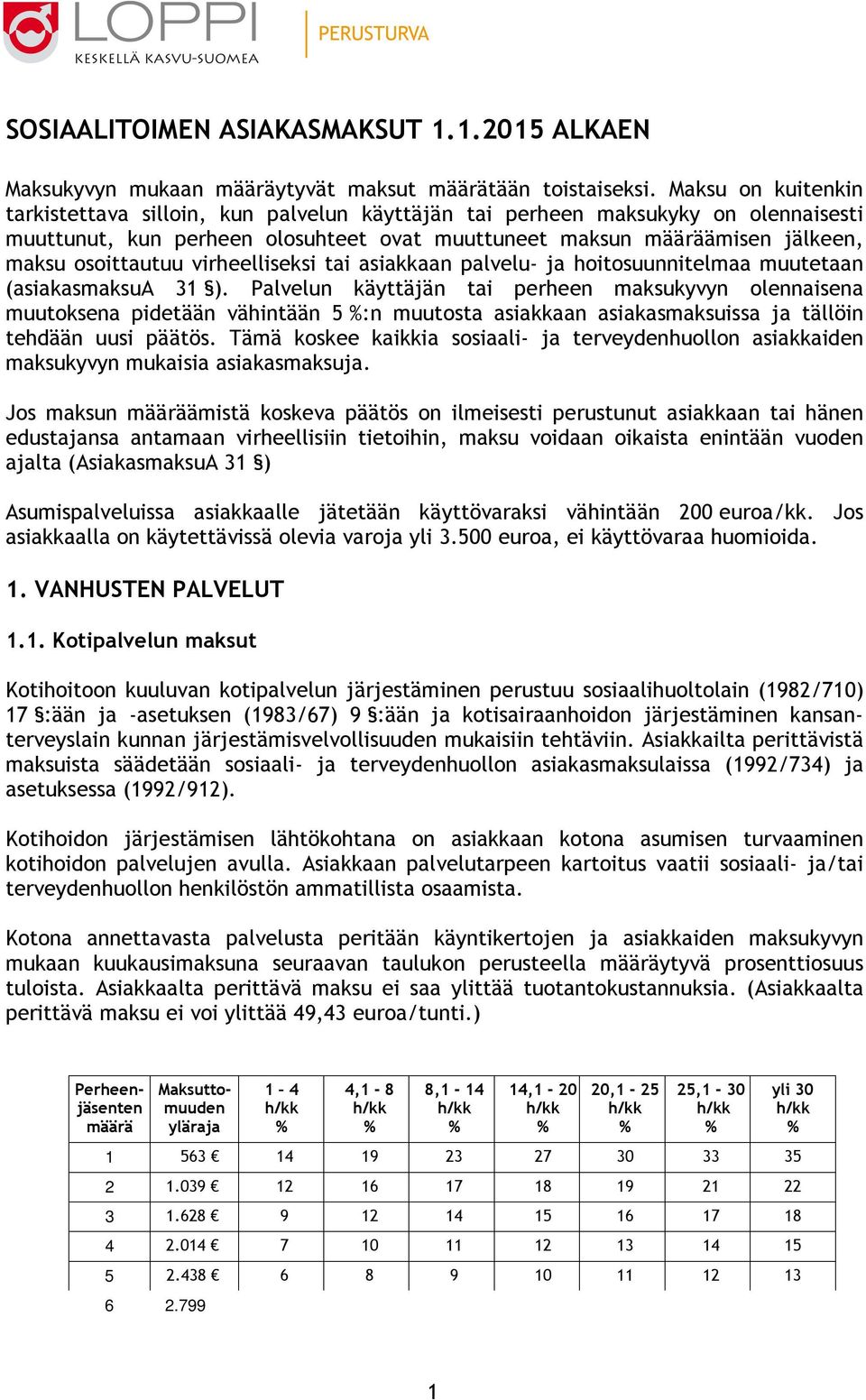 virheelliseksi tai asiakkaan palvelu- ja hoitosuunnitelmaa muutetaan (asiakasmaksua 31 ).