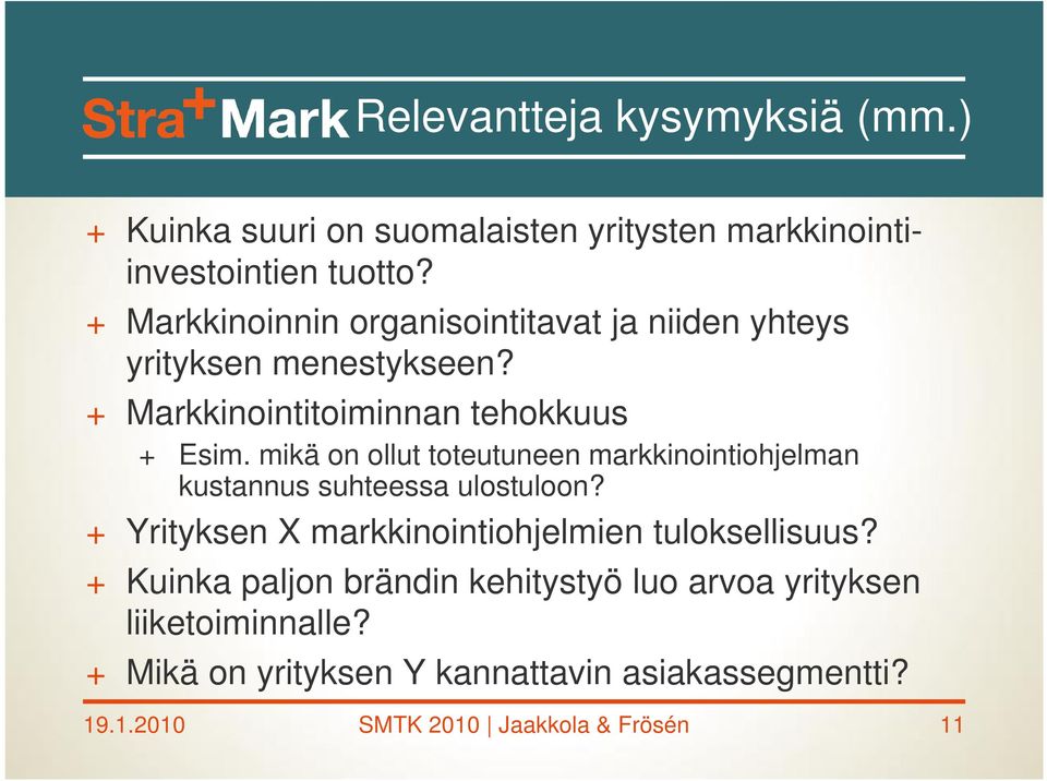 mikä on ollut toteutuneen markkinointiohjelman kustannus suhteessa ulostuloon? + Yrityksen X markkinointiohjelmien tuloksellisuus?