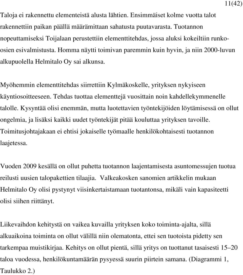 Homma näytti toimivan paremmin kuin hyvin, ja niin 2000-luvun alkupuolella Helmitalo Oy sai alkunsa. Myöhemmin elementtitehdas siirrettiin Kylmäkoskelle, yrityksen nykyiseen käyntiosoitteeseen.