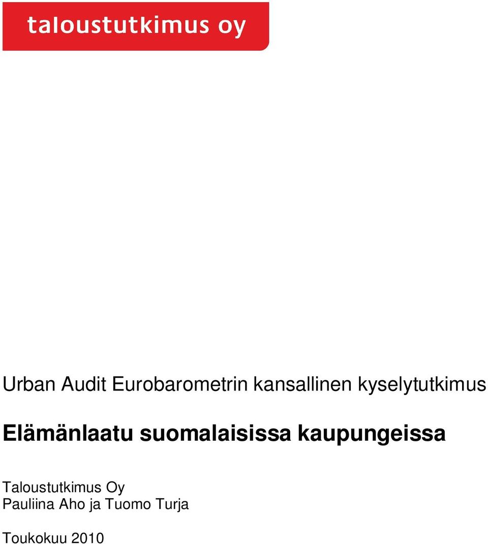 Elämänlaatu suomalaisissa