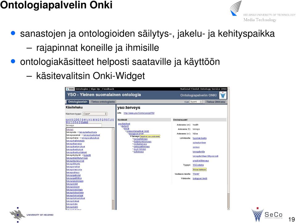rajapinnat koneille ja ihmisille