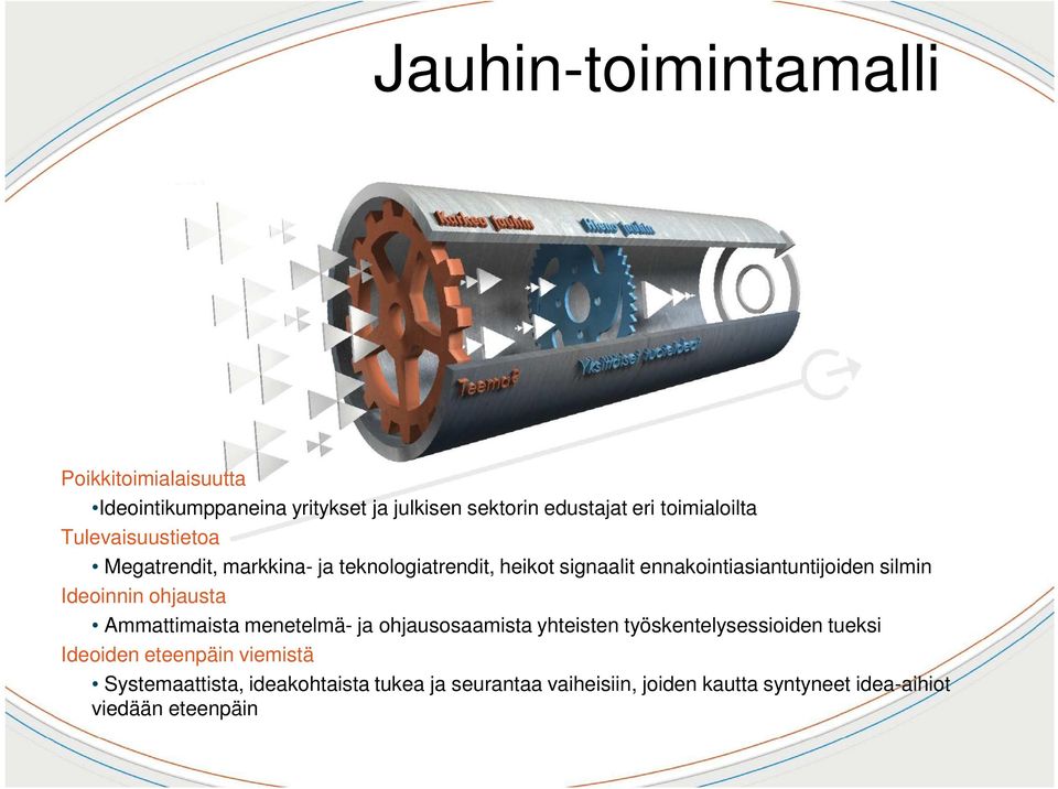 silmin Ideoinnin ohjausta Ammattimaista menetelmä- ja ohjausosaamista yhteisten työskentelysessioiden tueksi Ideoiden