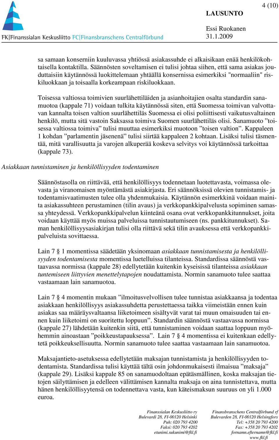 riskiluokkaan.