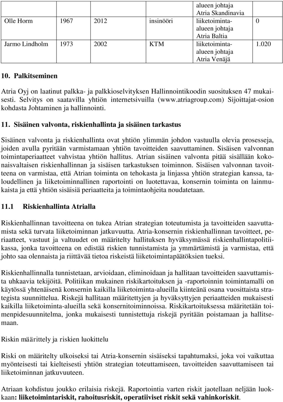 com) Sijoittajat-osion kohdasta Johtaminen ja hallinnointi. 11.