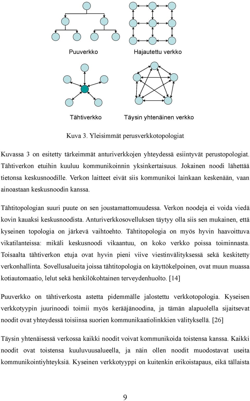 Verkon laitteet eivät siis kommunikoi lainkaan keskenään, vaan ainoastaan keskusnoodin kanssa. Tähtitopologian suuri puute on sen joustamattomuudessa.