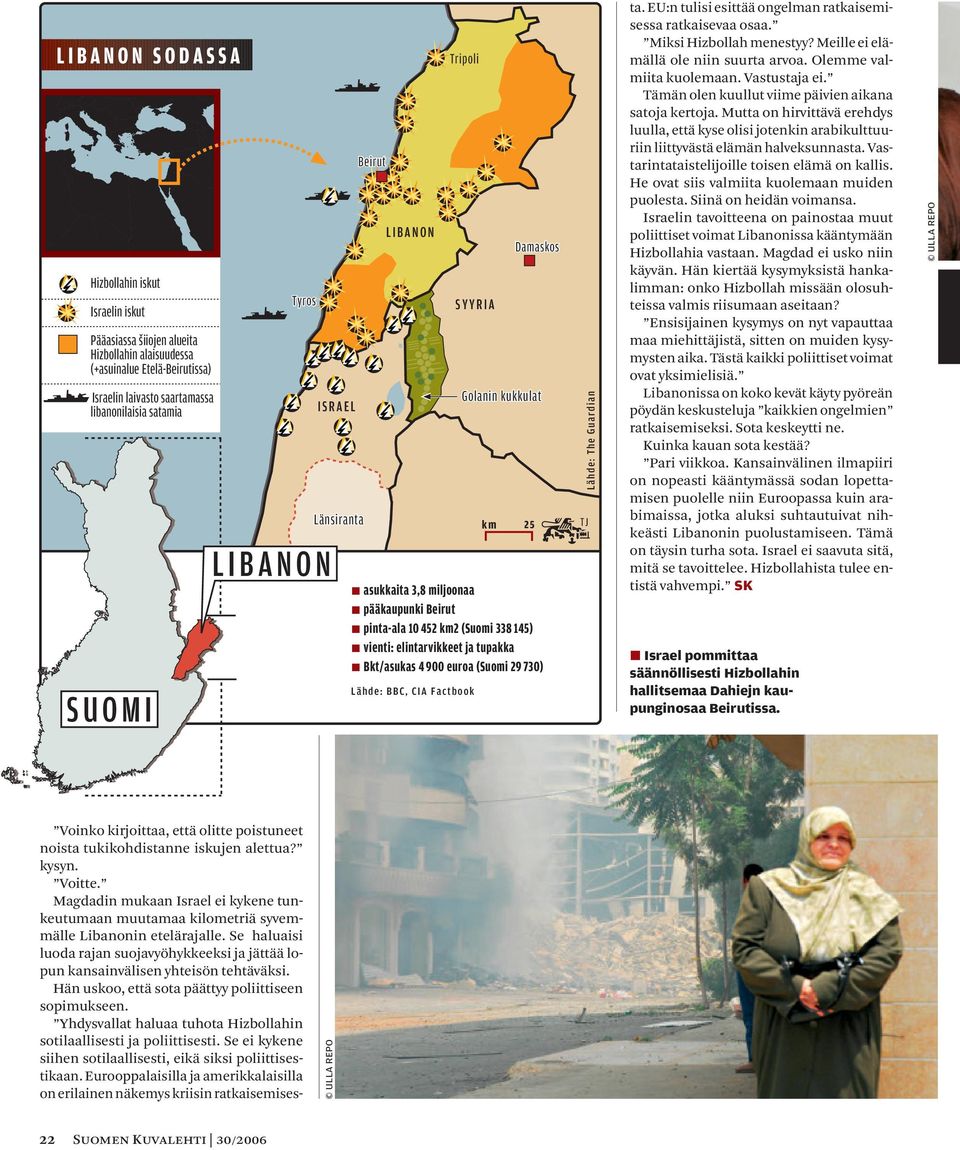 tupakka Bkt/asukas 4 900 euroa (Suomi 29 730) Lähde: BBC, CIA Factbook Lähde: The Guardian TJ ta. EU:n tulisi esittää ongelman ratkaisemisessa ratkaisevaa osaa. Miksi Hizbollah menestyy?