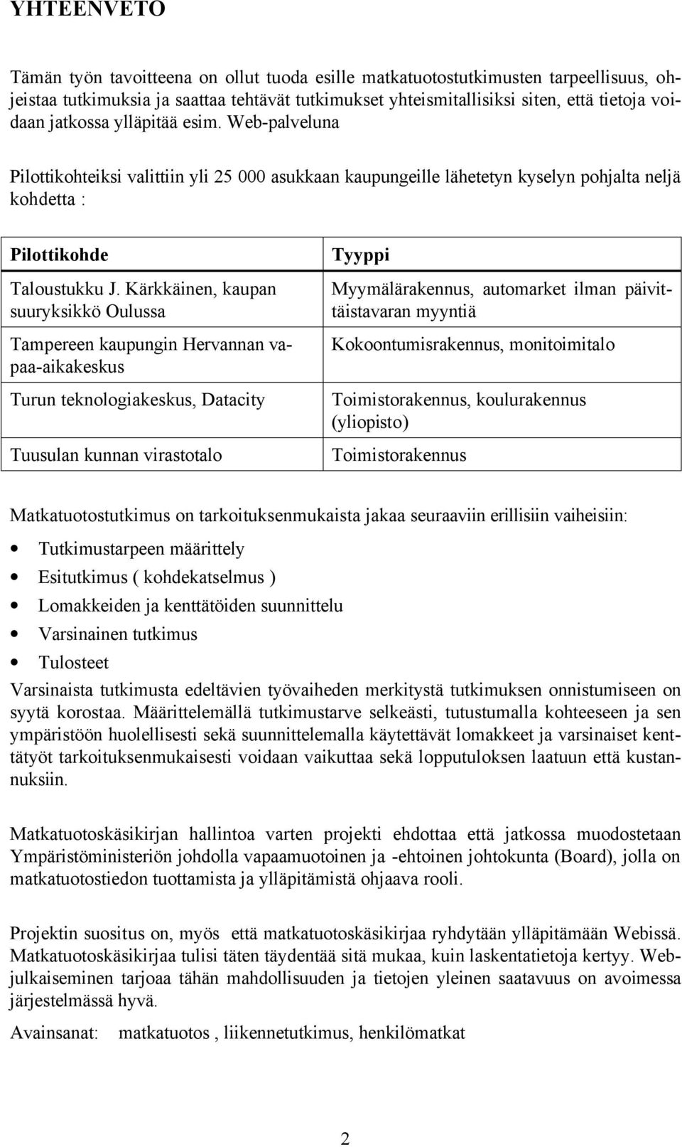 Kärkkäinen, kaupan suuryksikkö Oulussa Tampereen kaupungin Hervannan vapaa-aikakeskus Turun teknologiakeskus, Datacity Tuusulan kunnan virastotalo Tyyppi Myymälärakennus, automarket ilman