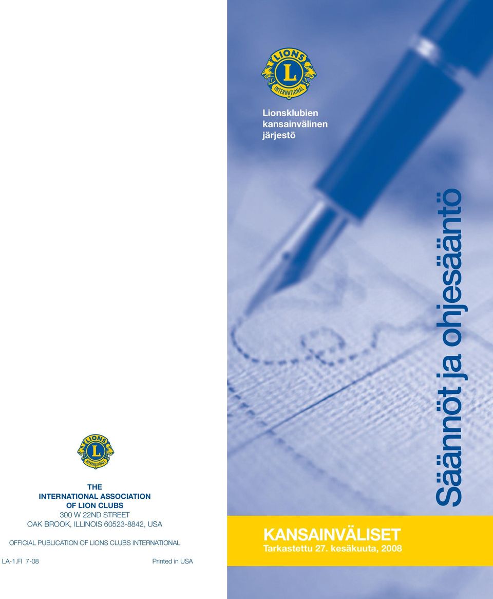 OFFICIAL PUBLICATION OF LIONS CLUBS INTERNATIONAL LA-1.