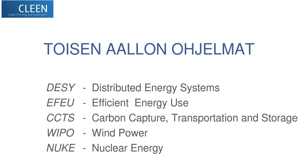 Efficient Energy Use - Carbon Capture,