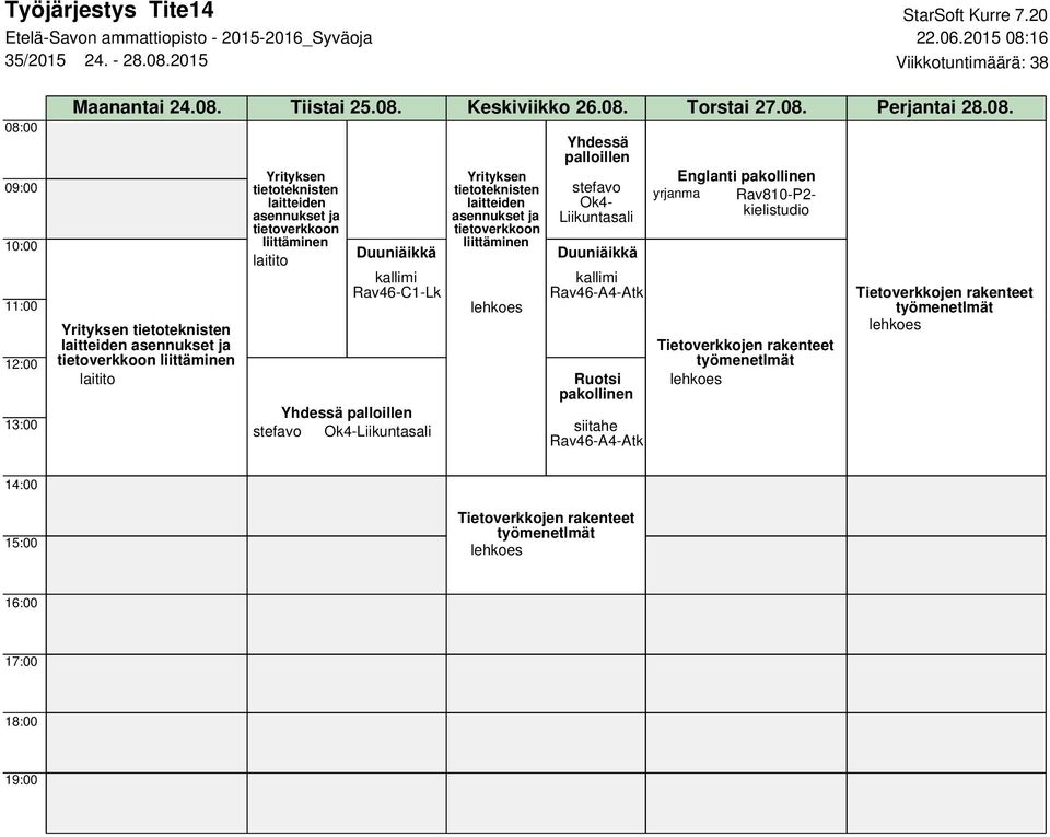 asennukset ja tietoverkkoon liittäminen tietoteknisten laitteiden asennukset ja tietoverkkoon liittäminen Rav46-C1-Lk Yhdessä