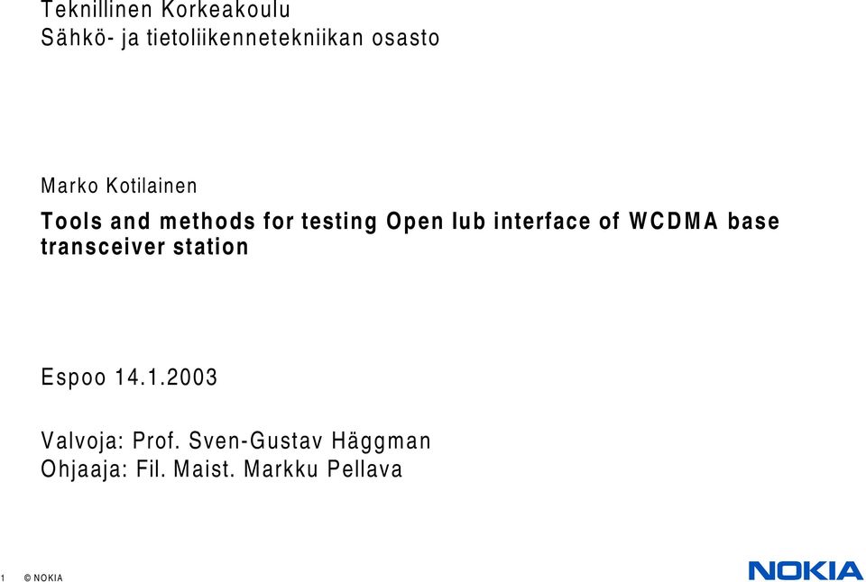 interface of WCDMA base transceiver station Espoo 14