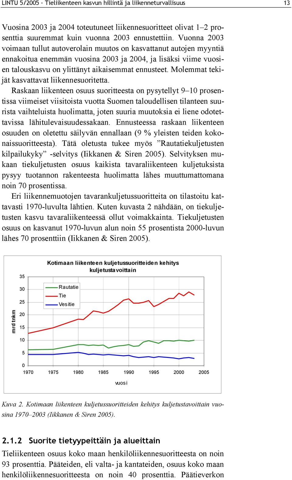 Molemmat tekijät kasvattavat liikennesuoritetta.