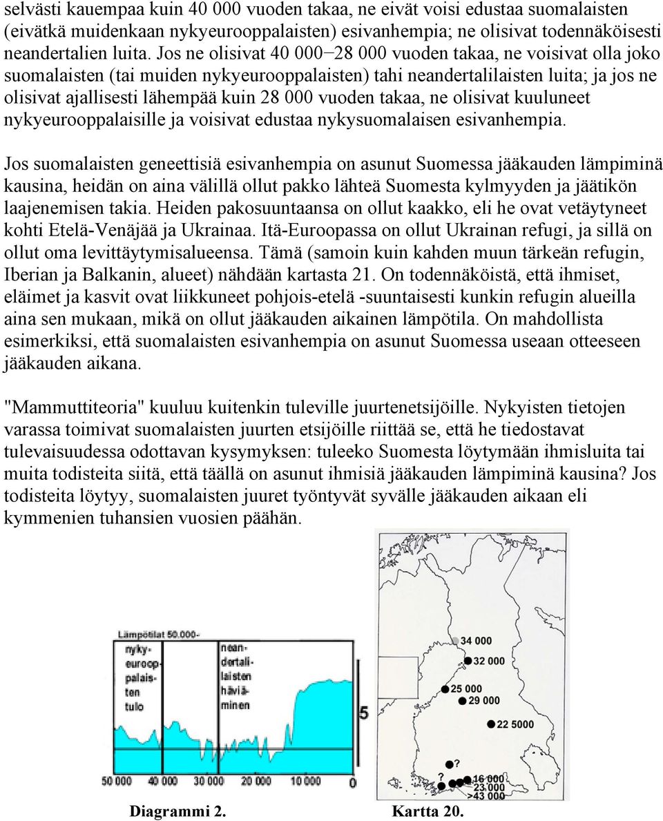 vuoden takaa, ne olisivat kuuluneet nykyeurooppalaisille ja voisivat edustaa nykysuomalaisen esivanhempia.