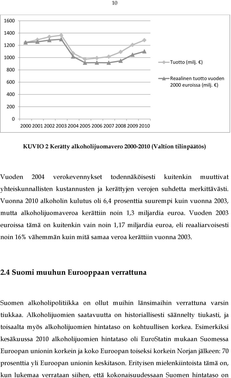 yhteiskunnallisten kustannusten ja kerättyjen verojen suhdetta merkittävästi.