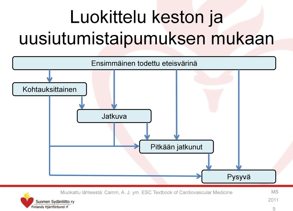 Jatkuva Pitkään jatkunut Pysyvä Muokattu lähteestä: