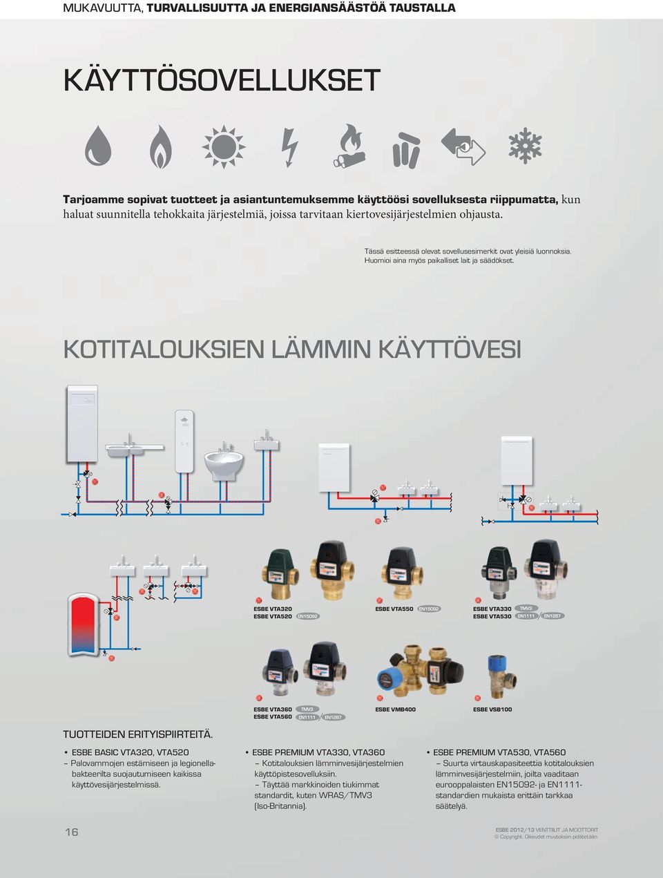 kotitalouksien lämmin käyttövesi esbe vta320 esbe vta550 esbe vta330 esbe vta520 esbe vta530 esbe vta360 esbe vmb400 esbe vsb100 esbe vta560 TUOTTEIDEN ERITYISPIIRTEITÄ.