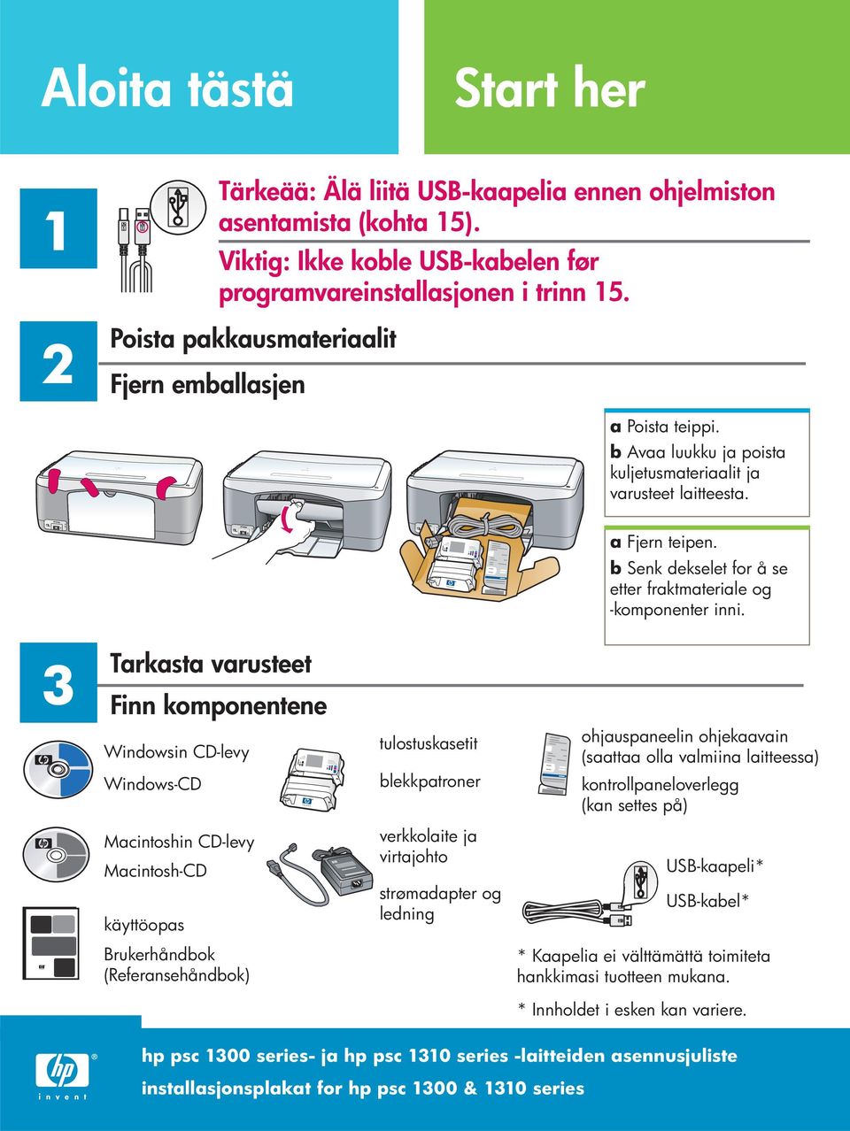 b Avaa luukku ja poista kuljetusmateriaalit ja varusteet laitteesta. a Fjern teipen. b Senk dekselet for å se etter fraktmateriale og -komponenter inni.