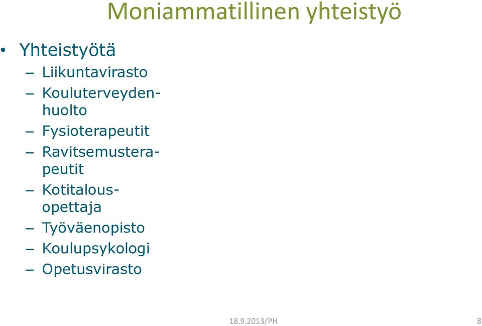 Ravitsemusterapeutit Kotitalousopettaja