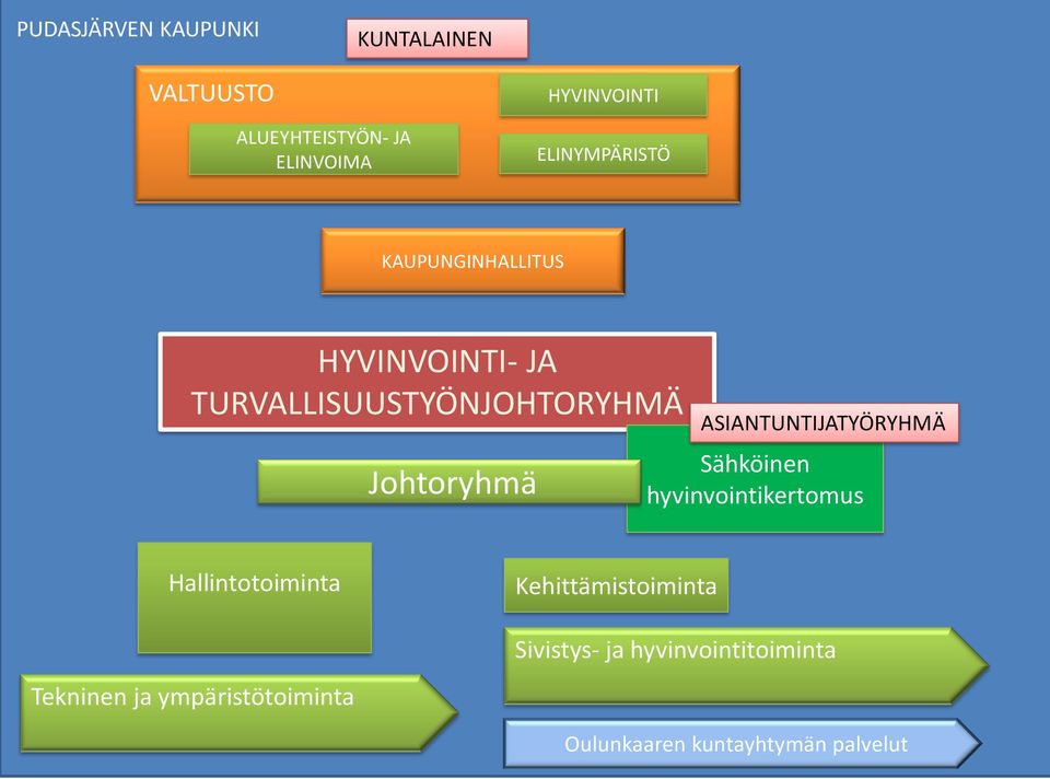 ASIANTUNTIJATYÖRYHMÄ Sähköinen hyvinvointikertomus Hallintotoiminta Kehittämistoiminta