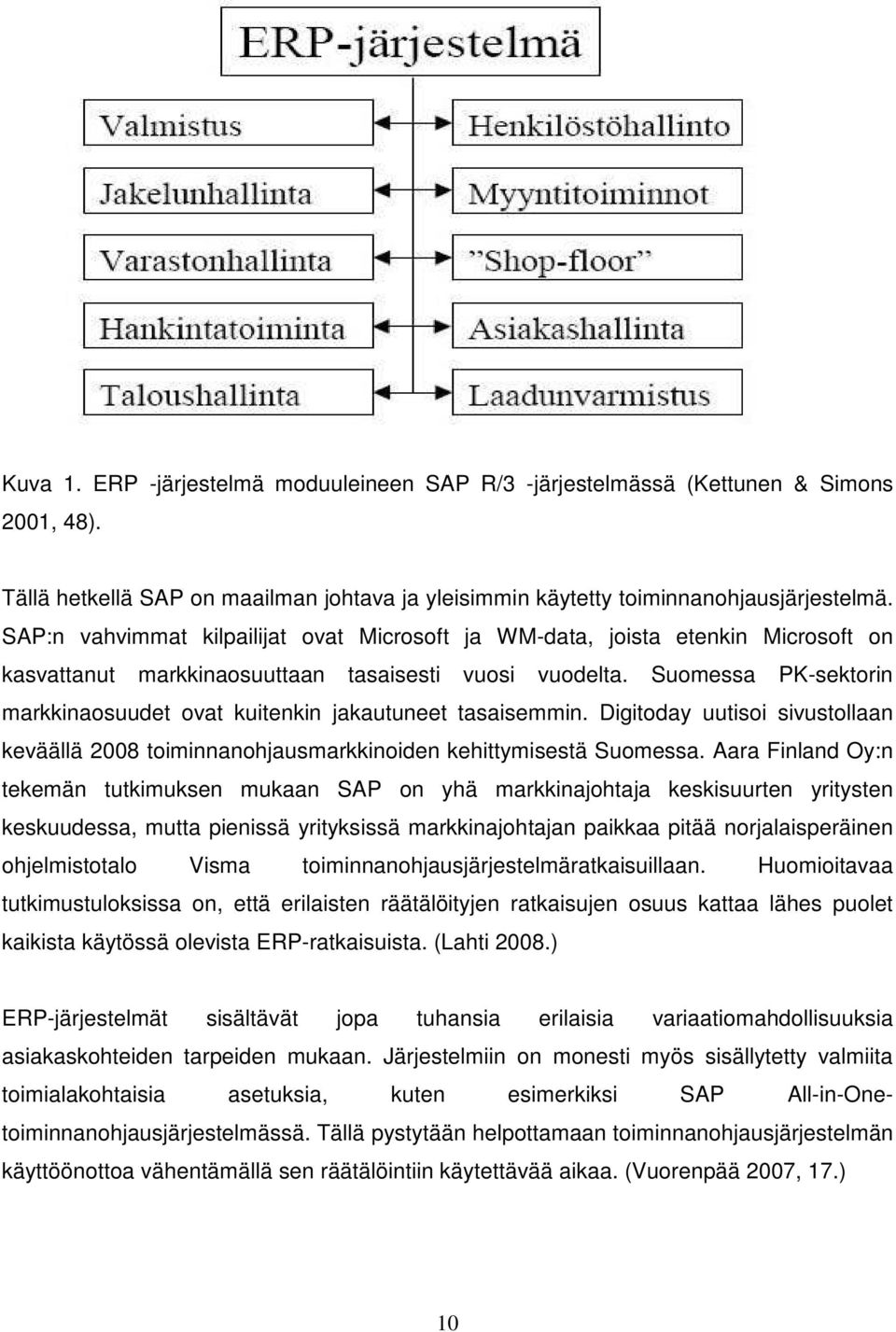 Suomessa PK-sektorin markkinaosuudet ovat kuitenkin jakautuneet tasaisemmin. Digitoday uutisoi sivustollaan keväällä 2008 toiminnanohjausmarkkinoiden kehittymisestä Suomessa.