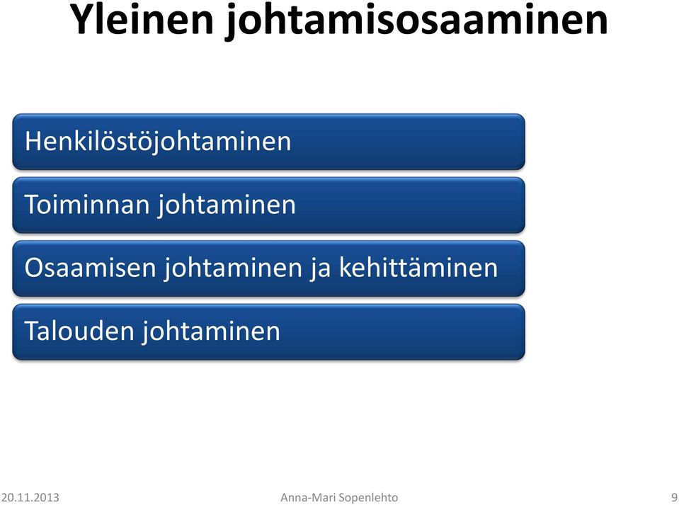 johtaminen Osaamisen johtaminen ja