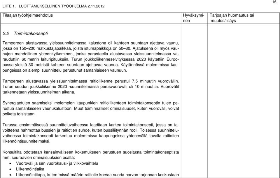 Turun joukkoliikenneselvityksessä 2020 käytettiin Euroopassa yleistä 30-metristä kahteen suuntaan ajettavaa vaunua.