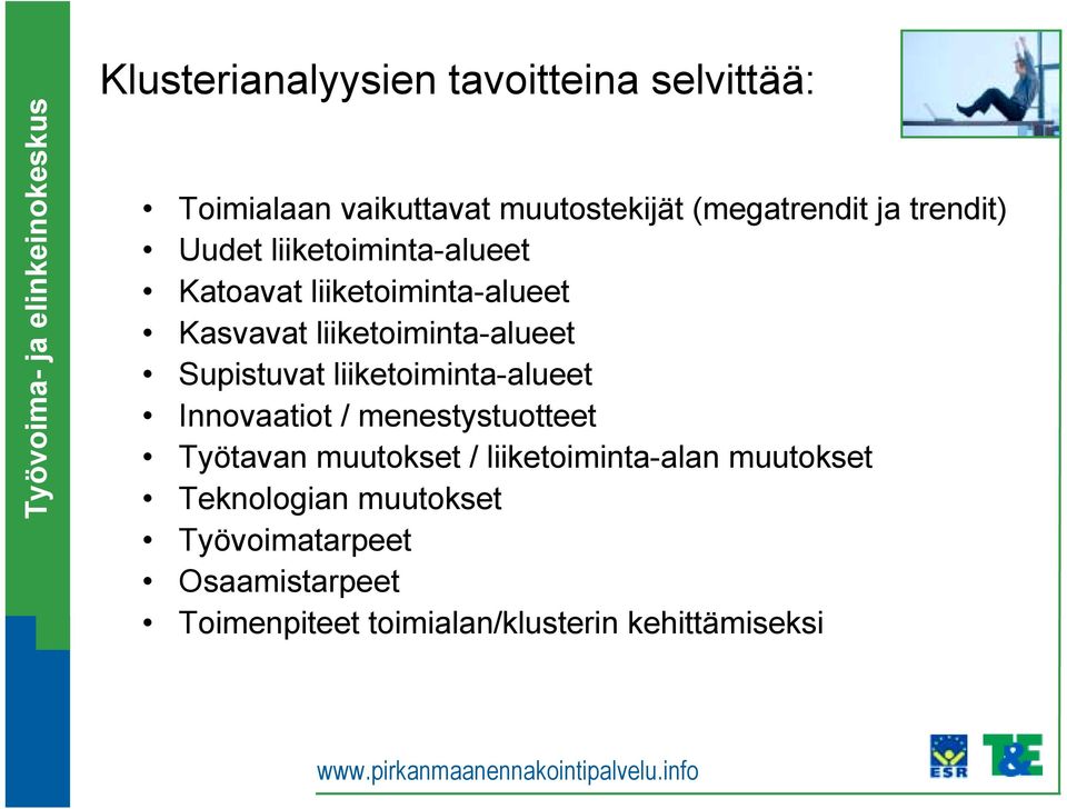 Supistuvat liiketoiminta-alueet Innovaatiot / menestystuotteet Työtavan muutokset /