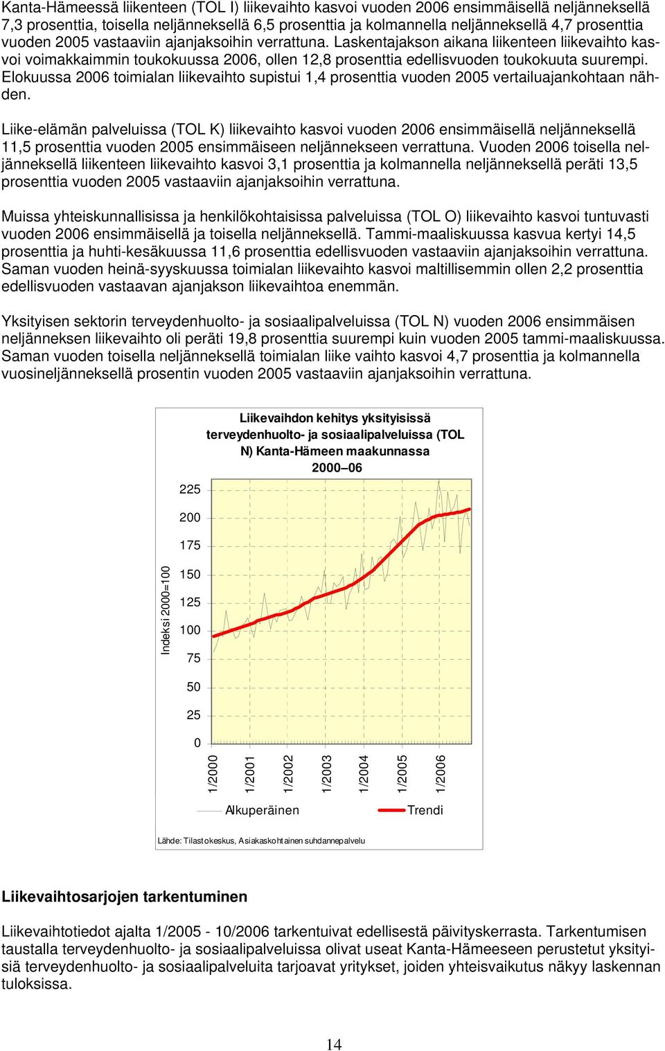 Elokuussa 26 toimialan liikevaihto supistui 1,4 prosenttia vuoden 25 vertailuajankohtaan nähden.