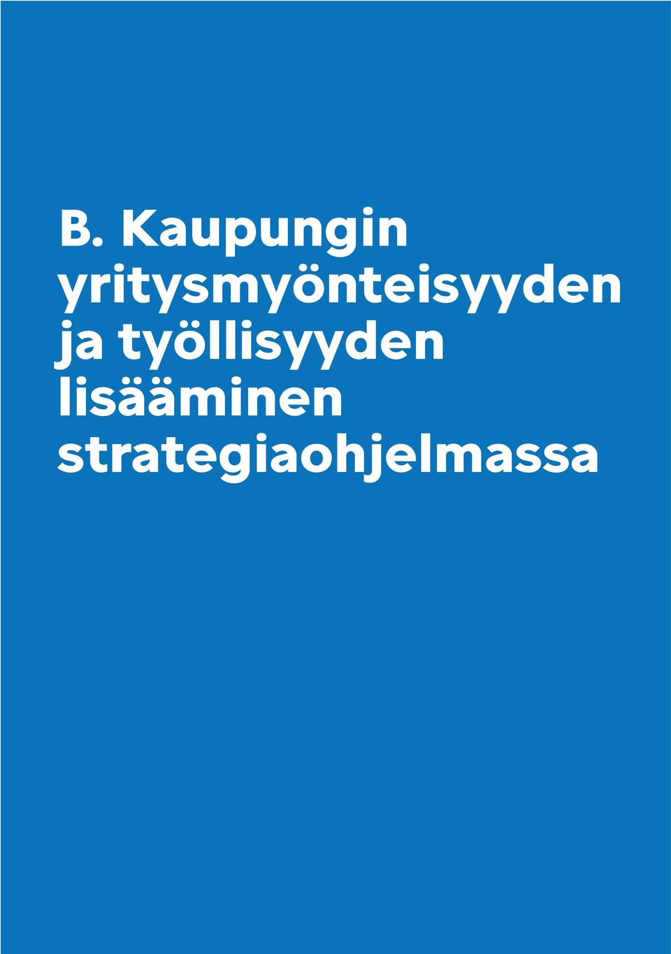 työllisyyden lisääminen