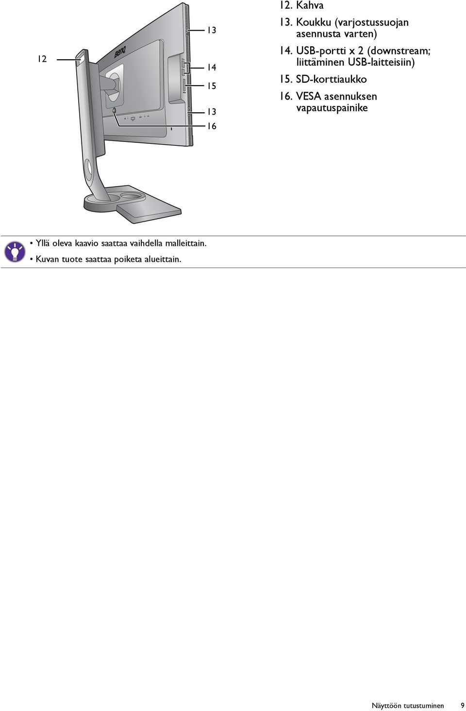 USB-portti x 2 (downstream; liittäminen USB-laitteisiin) 15.