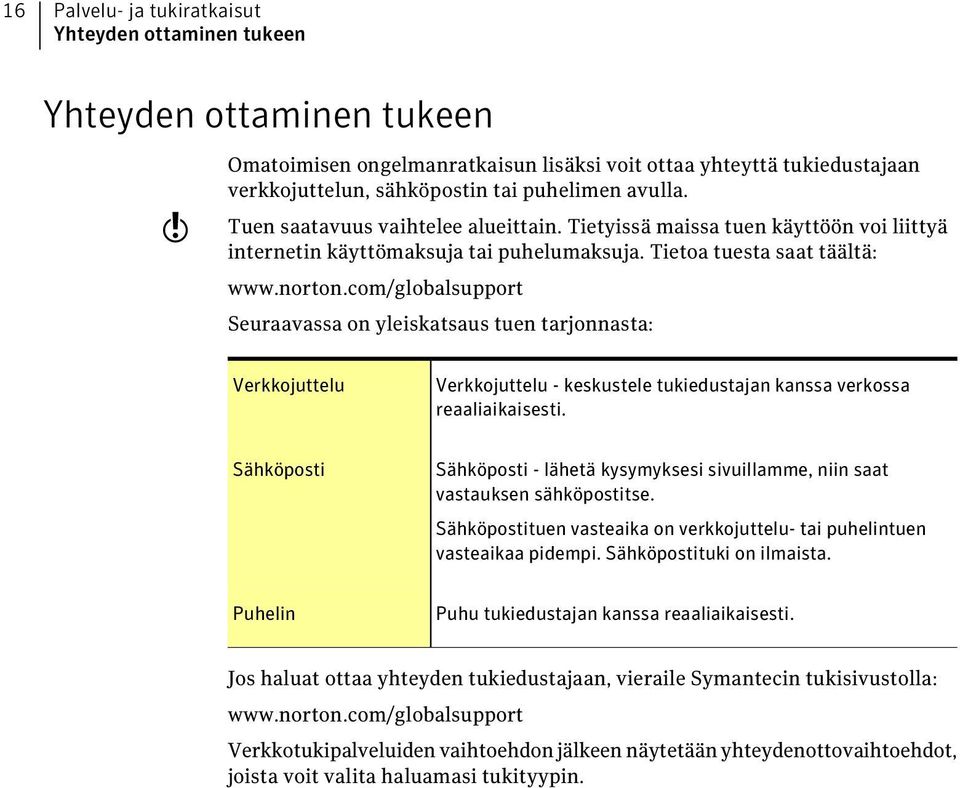 com/globalsupport Seuraavassa on yleiskatsaus tuen tarjonnasta: Verkkojuttelu Verkkojuttelu - keskustele tukiedustajan kanssa verkossa reaaliaikaisesti.