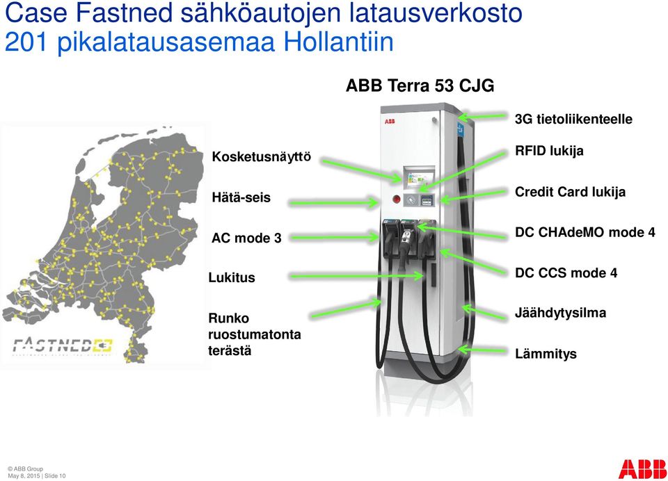 Hätä-seis AC mode 3 Lukitus Runko ruostumatonta terästä RFID lukija