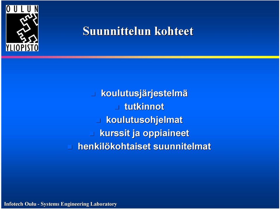 koulutusohjelmat kurssit ja