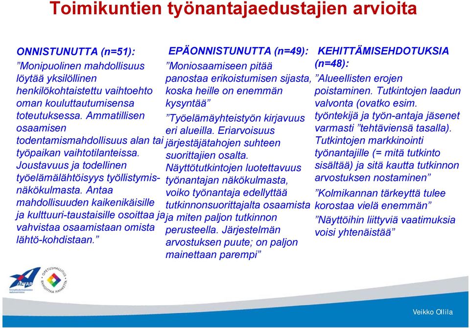 Antaa mahdollisuuden kaikenikäisille ja kulttuuri-taustaisille osoittaa ja vahvistaa osaamistaan omista lähtö-kohdistaan.