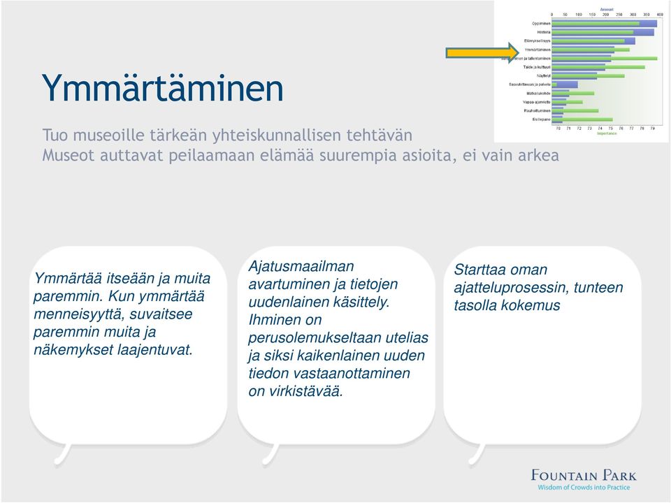 Kun ymmärtää menneisyyttä, suvaitsee paremmin muita ja näkemykset laajentuvat.