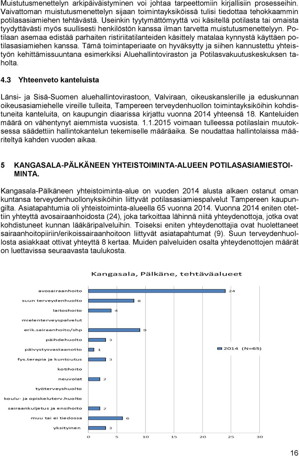 Useinkin tyytymättömyyttä voi käsitellä potilasta tai omaista tyydyttävästi myös suullisesti henkilöstön kanssa ilman tarvetta muistutusmenettelyyn.